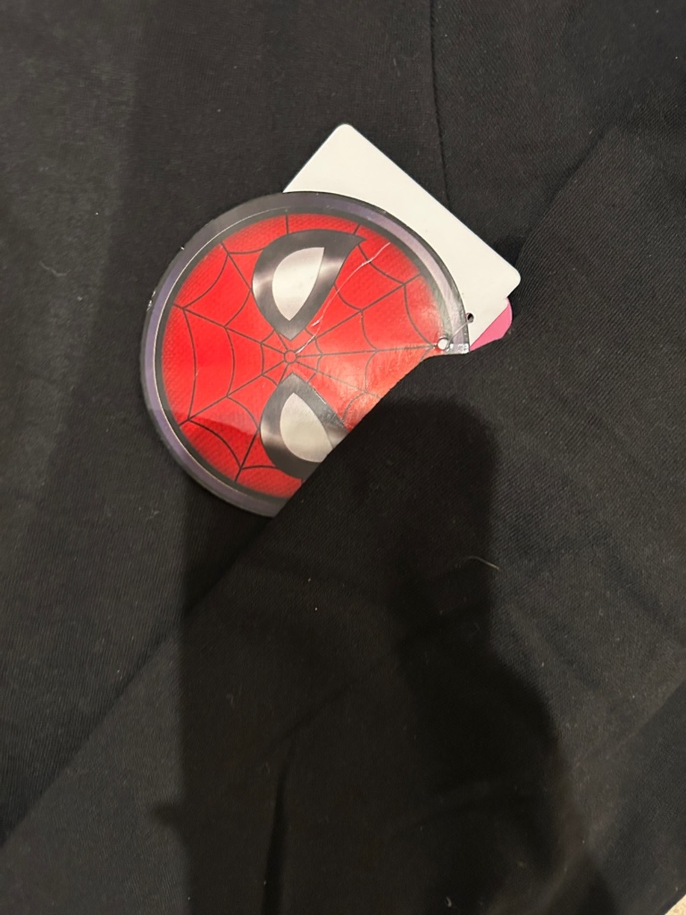 NEW 🆕 Spiderman Black Hoodie with Blue & White Emblems - Picture 3 of 3